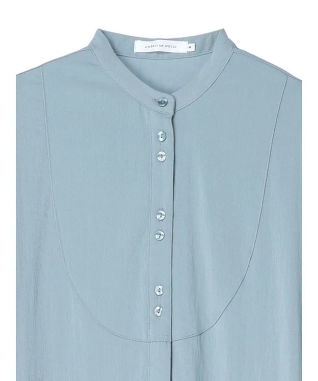 AMERICAN HOLIC バンドカラーバックタックワンピース Sax