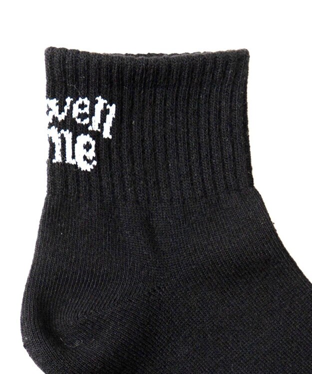 WEGO バックロゴアンクルソックス ブラック