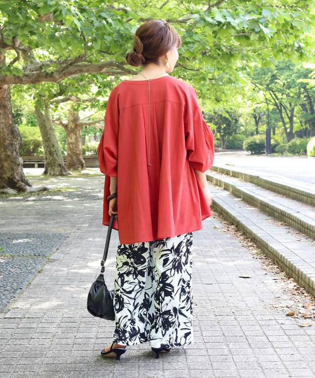 CRAFT STANDARD BOUTIQUE ジョーゼットスキッパーシャツ Red