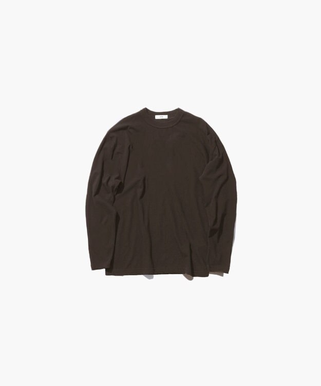 ATON FRESCA SINGLE JERSEY | L/S Tシャツ BROWN