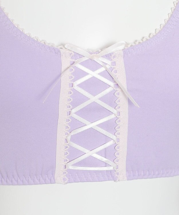 WEGO 【ハーフトップ＆ショーツセット】Liliane　Ciel　　レースアップリボン ライトパープル