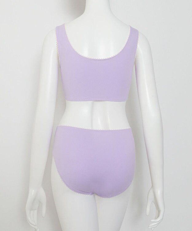 WEGO 【ハーフトップ＆ショーツセット】Liliane　Ciel　　レースアップリボン ライトパープル