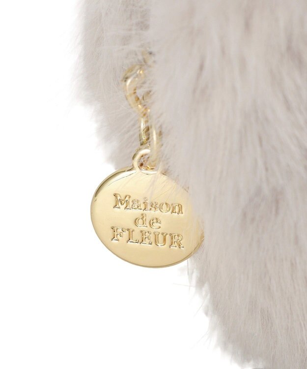 Maison de FLEUR ねこフェイスポーチ Light Gray