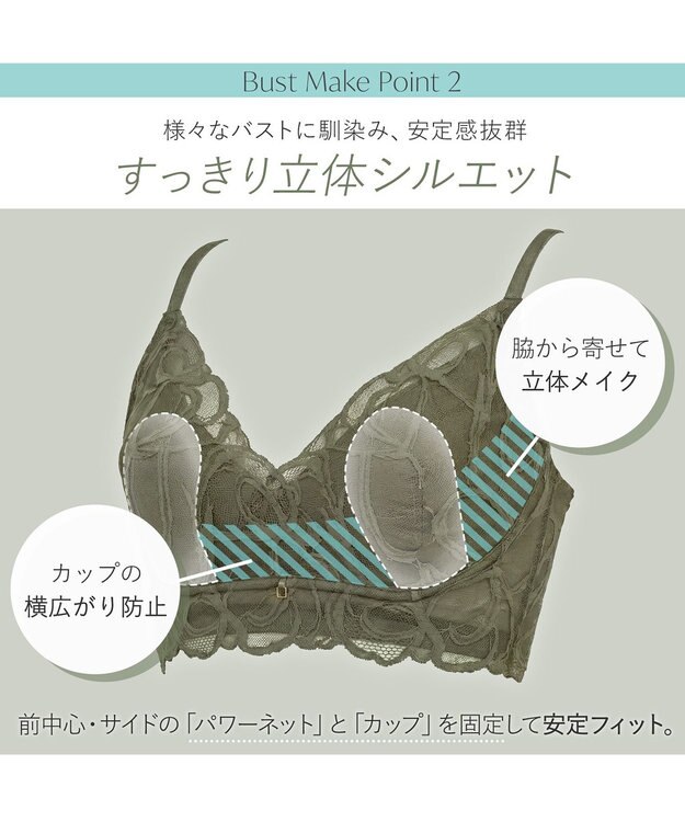 BRADELIS New York 【BRADELIS Me】 Lacy Cool Bra26S1 カーキ