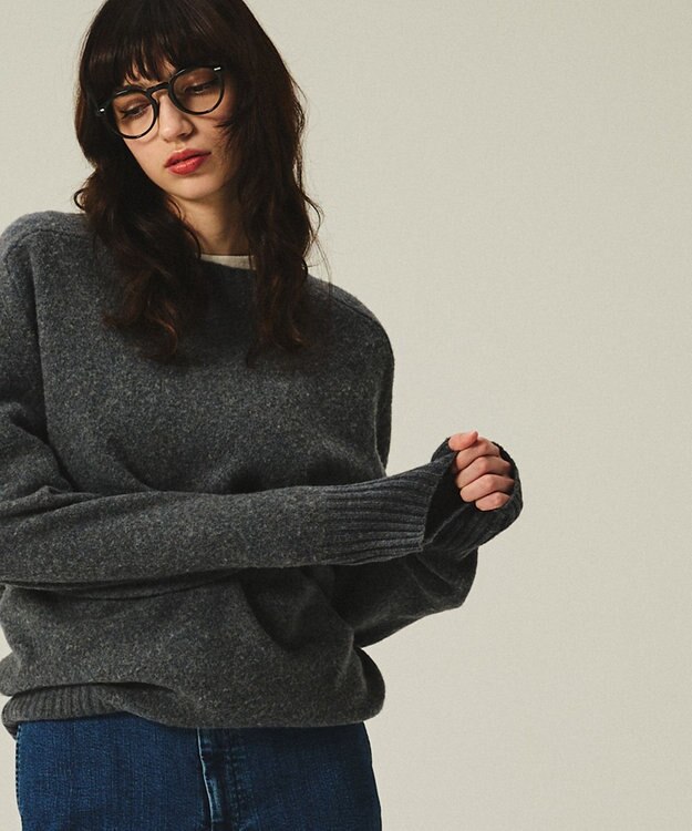 J.PRESS MEN 【J.PRESS ORIGINALS】【UNISEX】Shaggy Saddle Crew Neck Sweater グレー系