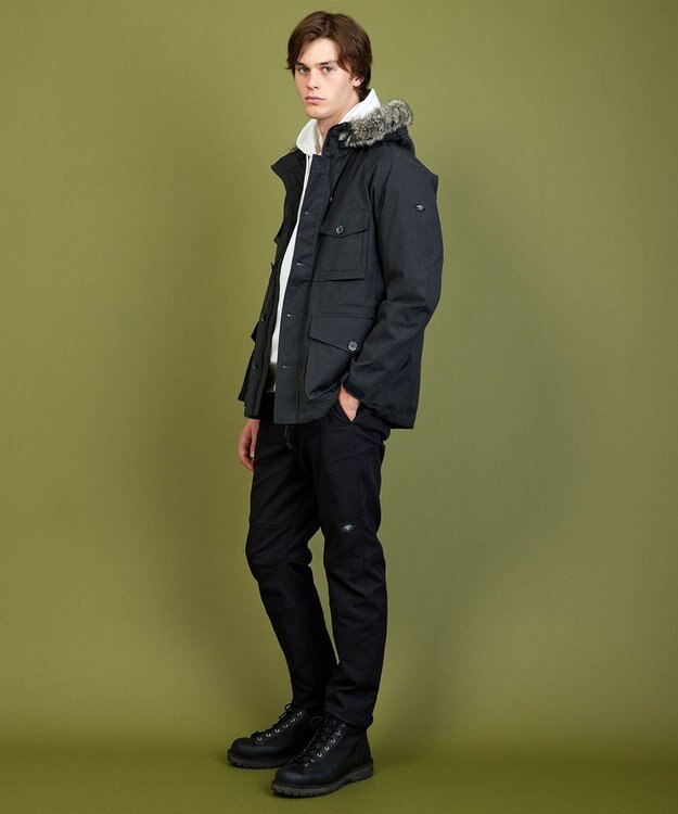 JOSEPH ABBOUD MOUNTAIN 【撥水/ライナードッキング対応】スライバー カモフラージュコンビ パーカー グレー系