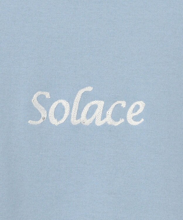 J.PRESS LADIES S 刺繍ロゴ Tシャツ サックスブルー系