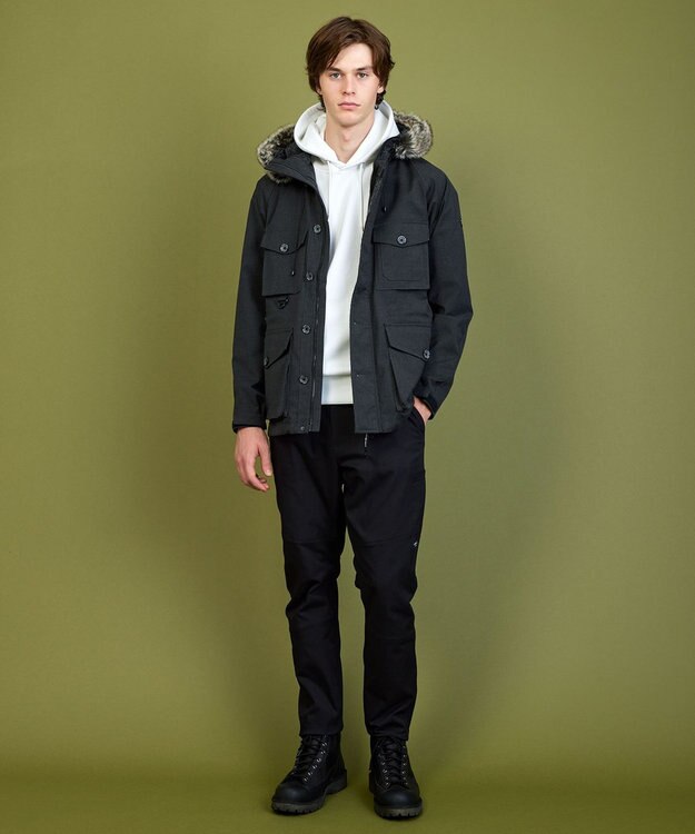 JOSEPH ABBOUD MOUNTAIN 【撥水/ライナードッキング対応】スライバー カモフラージュコンビ パーカー グレー系