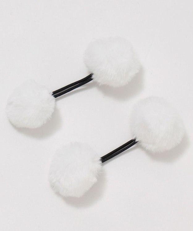 WEGO L2Pダブルポンポンヘアゴム ホワイト