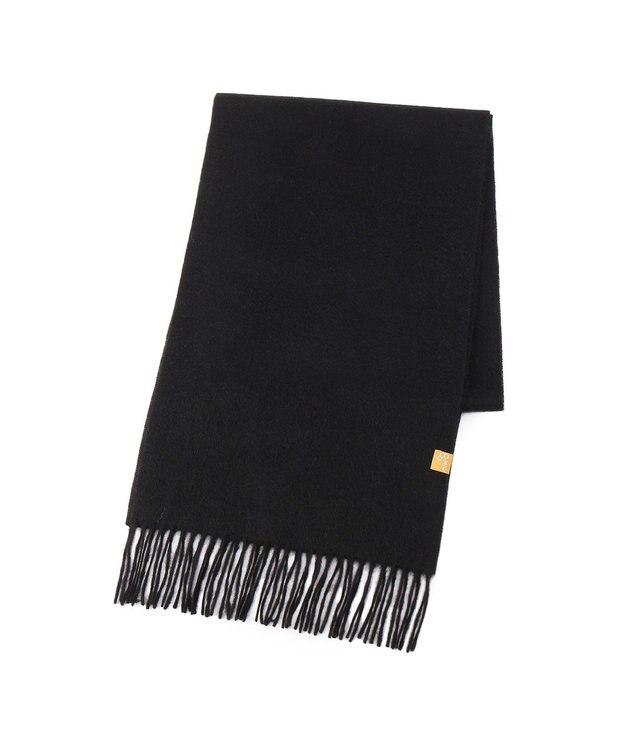 MOONBAT WEB限定【洗える】ミエル (miel) カシミヤ100％ プレーンマフラー ブラック