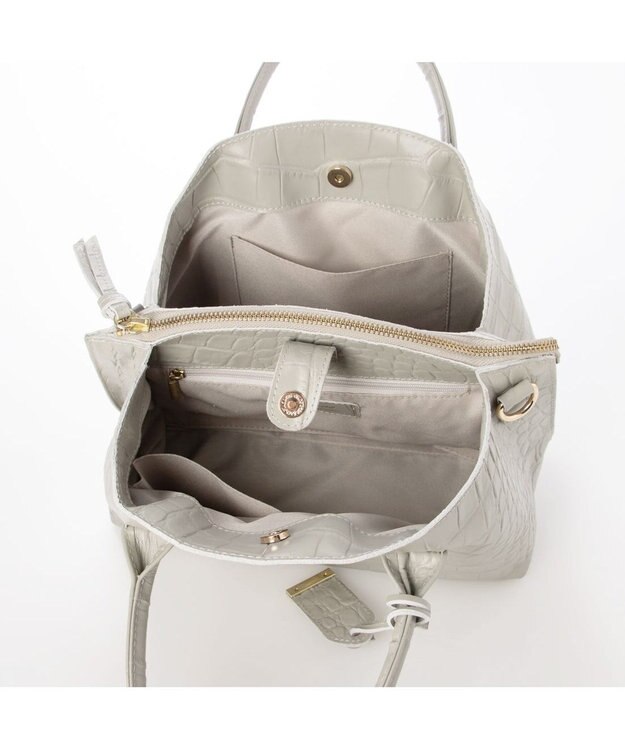 UNBILLION ペルケ perche / WEB直営限定・牛革ユーティリティ・2wayトートバッグS クロコグレー