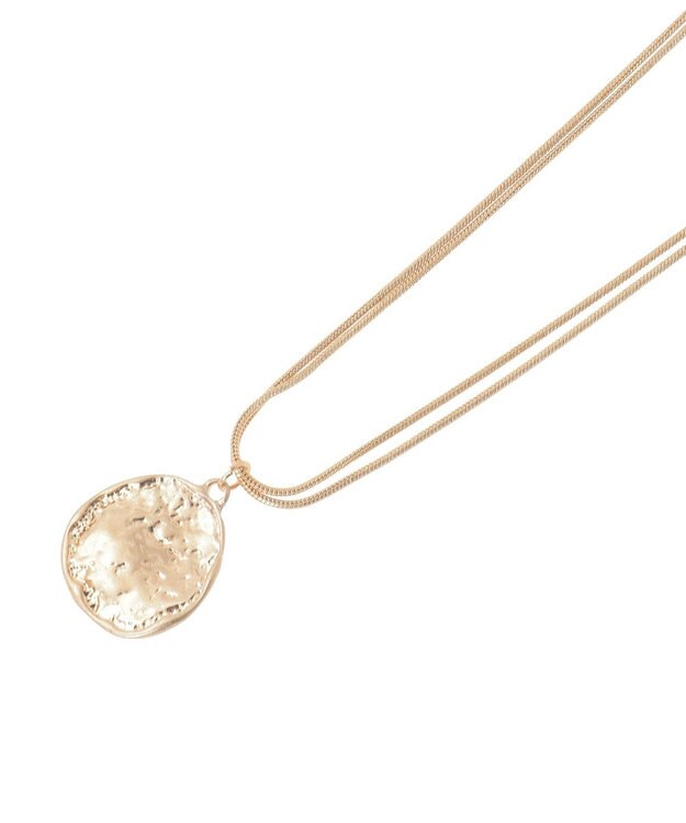 earth music&ecology レイヤードチェーンメダリオンネックレス Gold