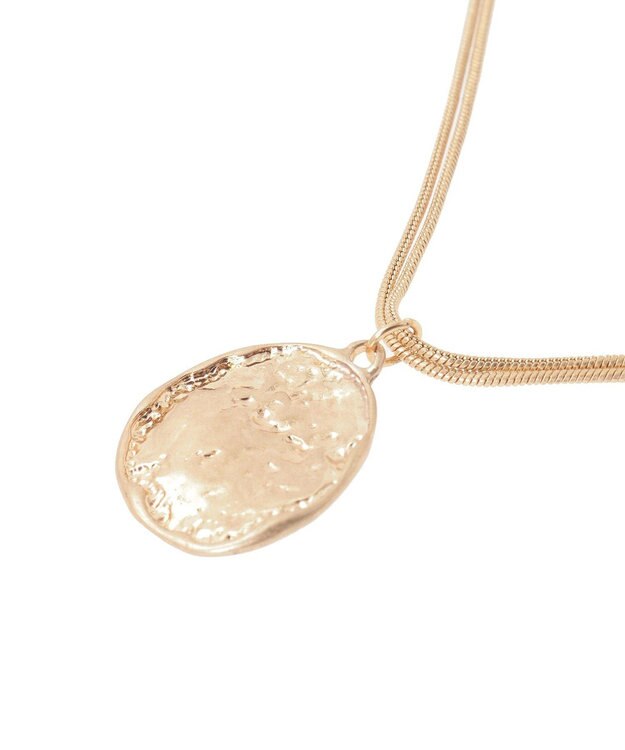 earth music&ecology レイヤードチェーンメダリオンネックレス Gold