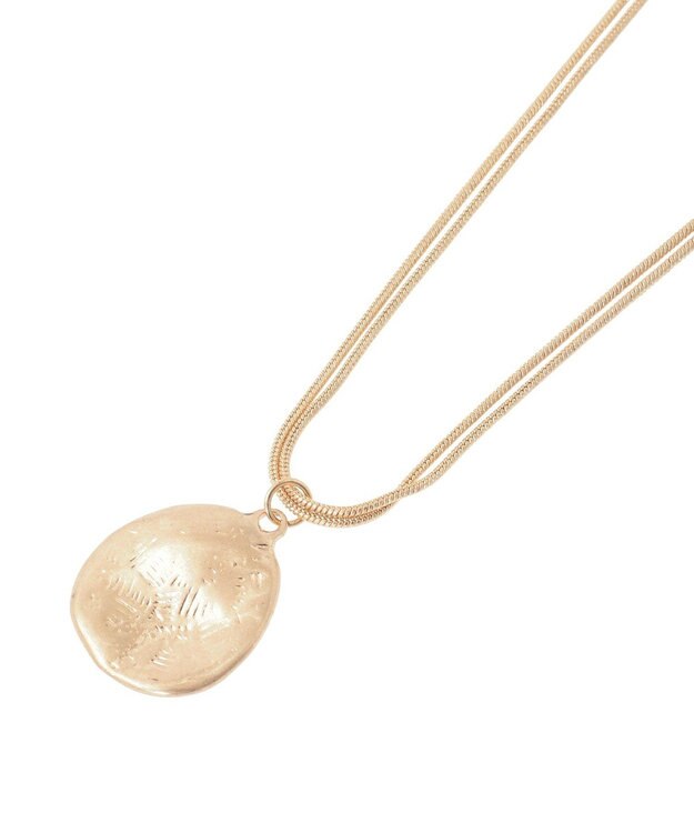 earth music&ecology レイヤードチェーンメダリオンネックレス Gold