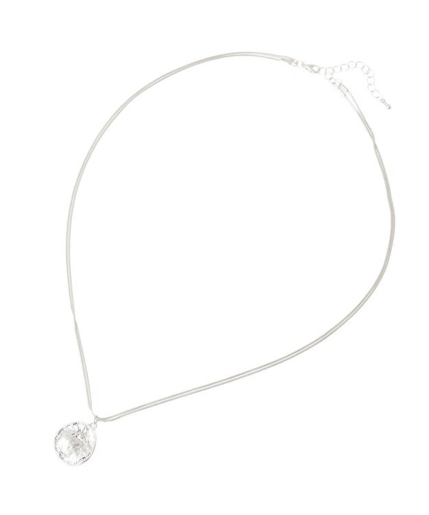 earth music&ecology レイヤードチェーンメダリオンネックレス Silver