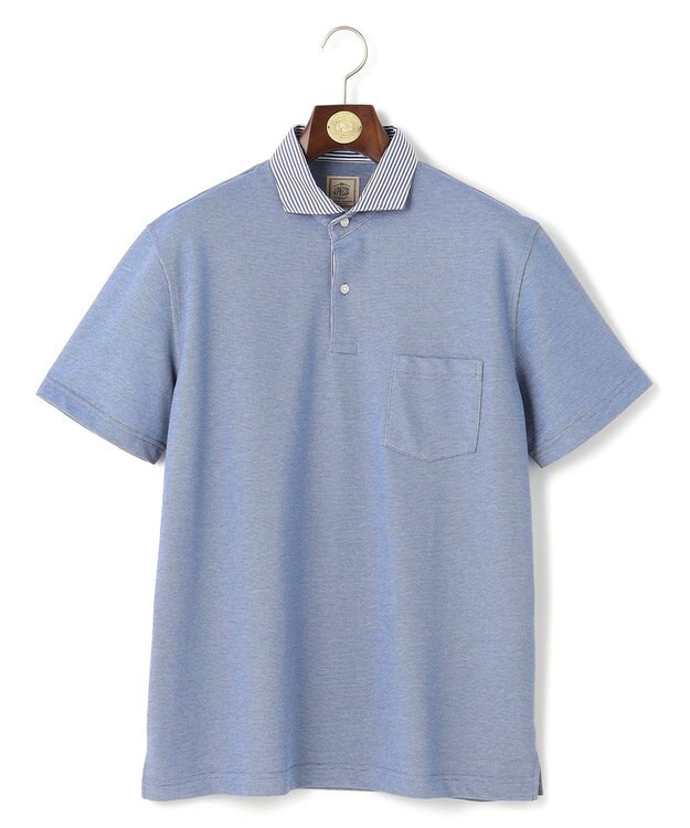 J.PRESS MEN 【WEB・一部店舗限定】バーズアイカノコ ポロシャツ サックスブルー系