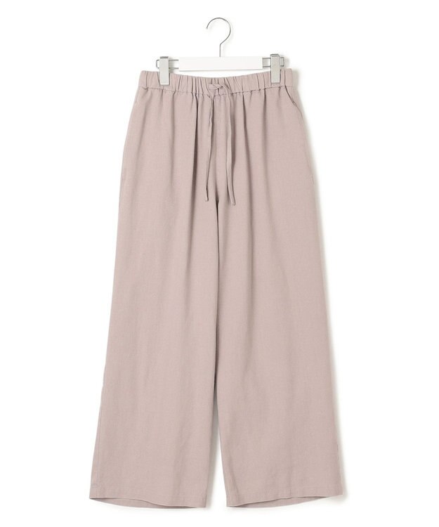 J.PRESS YORK STREET 【WOMEN】コットンリネン　ワイドパンツ ベージュ系