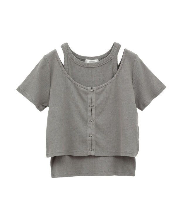 Green Parks ・swing by SET2点カーディガン&タンク Gray