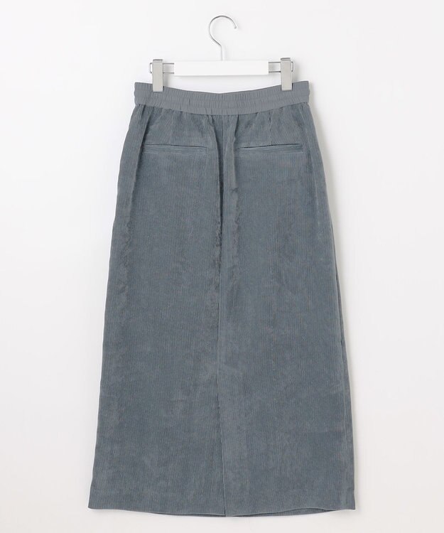 自由区 L 【17号サイズまで展開・SHIHOさん着用】ソフトコーデュロイ スカート ダルブルー