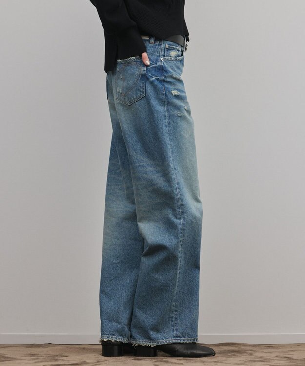 GRACE CONTINENTAL ワイドストレートデニムパンツ インディゴ