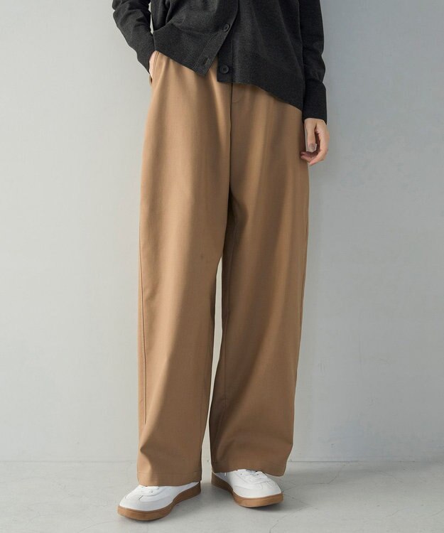 UNFILO カーブワイドパンツ キャメル