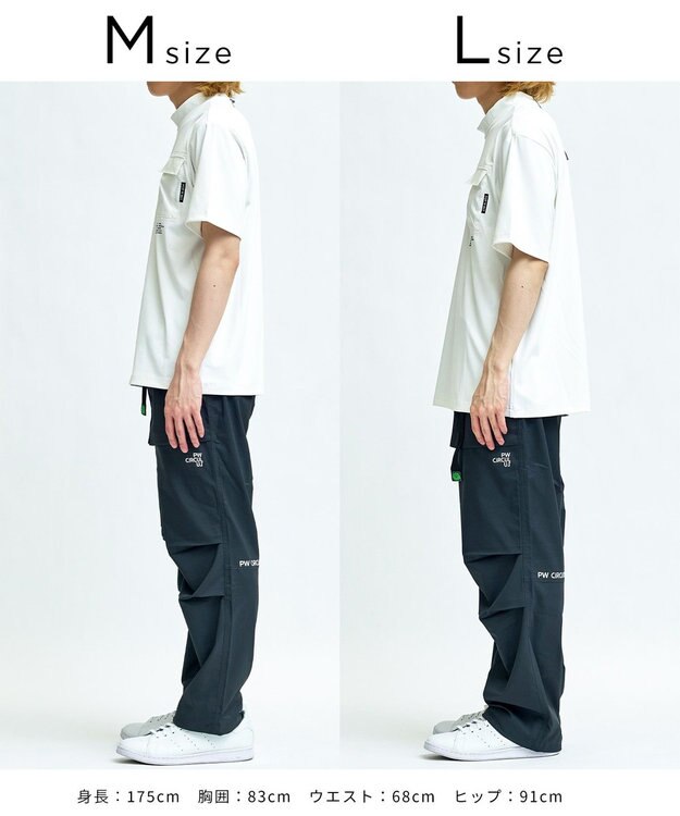 PW CIRCULUS 【MEN】ワイドカーゴパンツ ゴルフ ブラック系