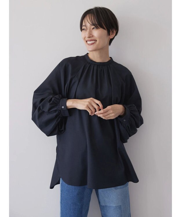 AMERICAN HOLIC ＳＥＴ　ボリュームスリーブシャツ＋ニットベスト Black