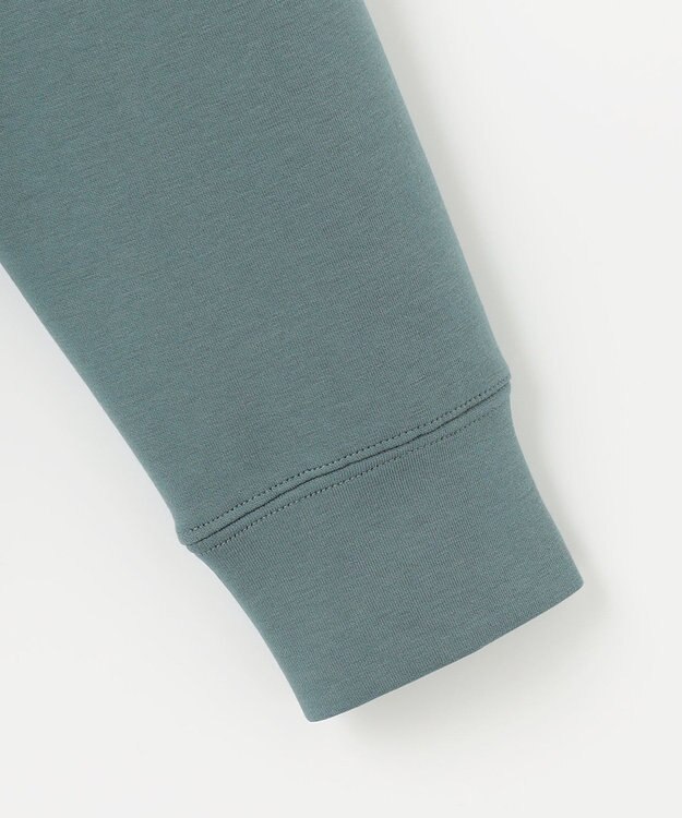 J.PRESS LADIES L ダンボール ジップアップ パーカー グレイッシュグリーン系