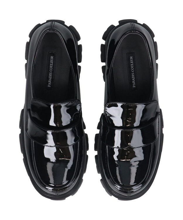 Bridget Birkin 【PARADIS COULEUR】防滑トラックソールローファー ブラックエナメル