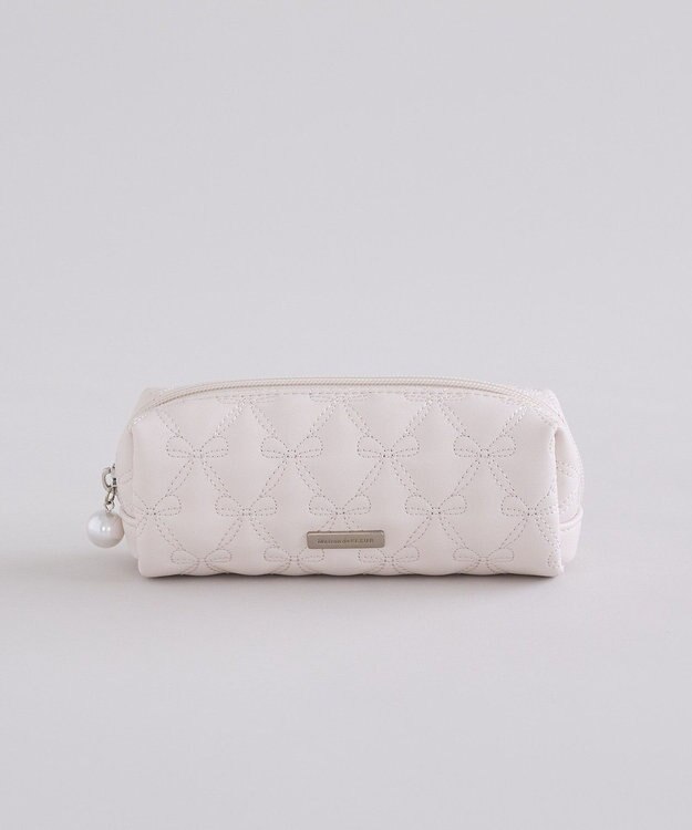 Maison de FLEUR リボンキルティングロングポーチ Light Pink