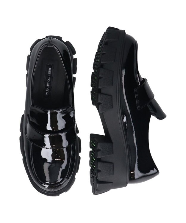 Bridget Birkin 【PARADIS COULEUR】防滑トラックソールローファー ブラックエナメル