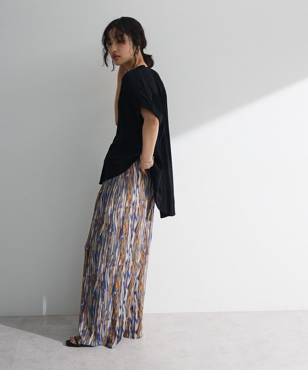 Green Parks Ｉ　レーヨンクレープブラウス Black