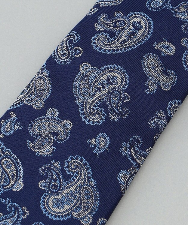 GOTAIRIKU 日本縫製/オリジナル柄【Fermo Fossati】ネクタイ_ペイズリー ネイビー系4