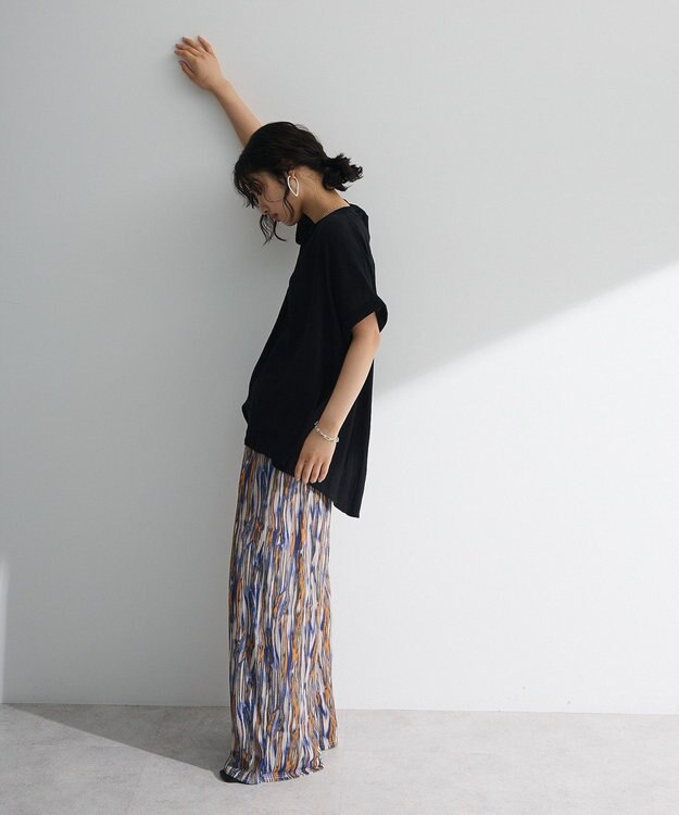 Green Parks Ｉ　レーヨンクレープブラウス Black