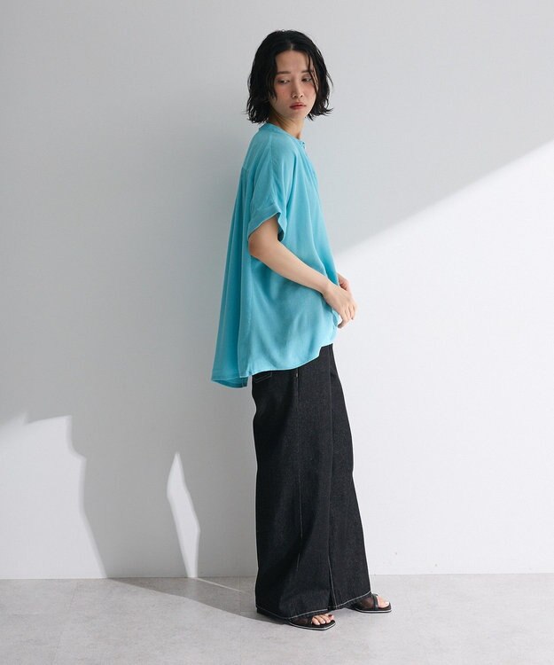 Green Parks Ｉ　レーヨンクレープブラウス Black