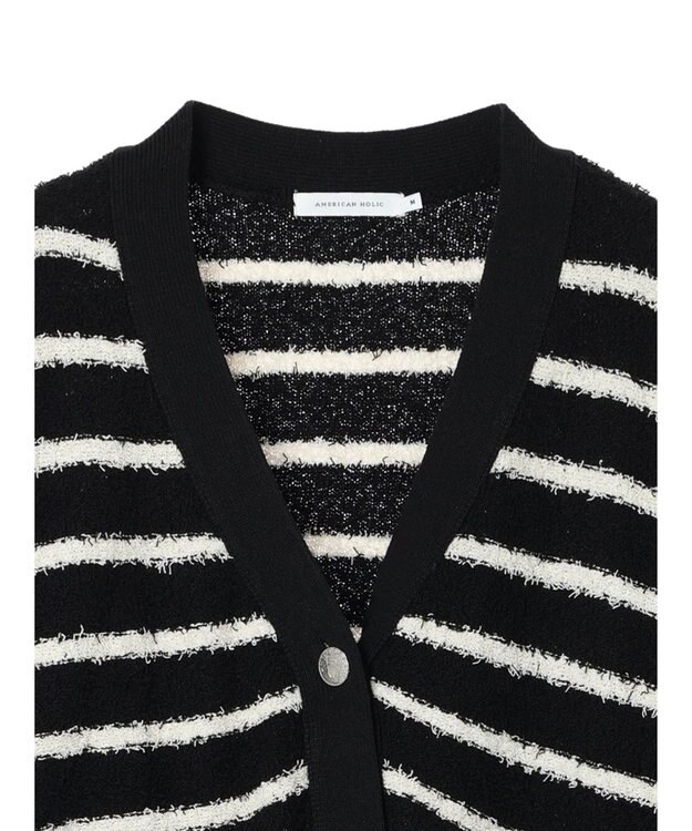 AMERICAN HOLIC モノトーンＶネックニットカーディガン Border