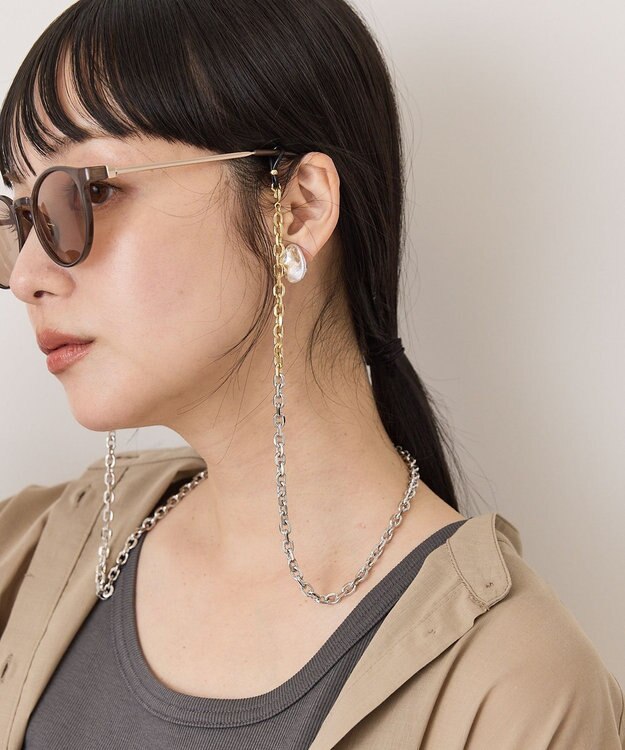 AMERICAN HOLIC 2WAYバイカラーチェーンネックレス Silver