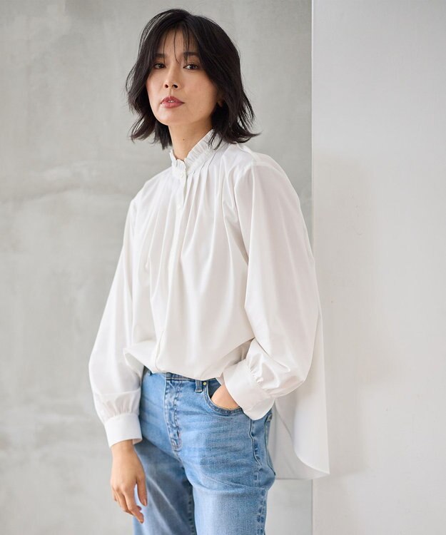 ANY スタンドネックブラウス オフ