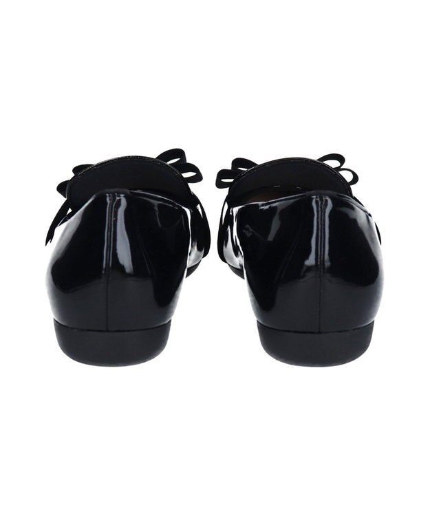 Bridget Birkin 【Bridget Birkin】グログランリボンレインオペラシューズ ブラックエナメル