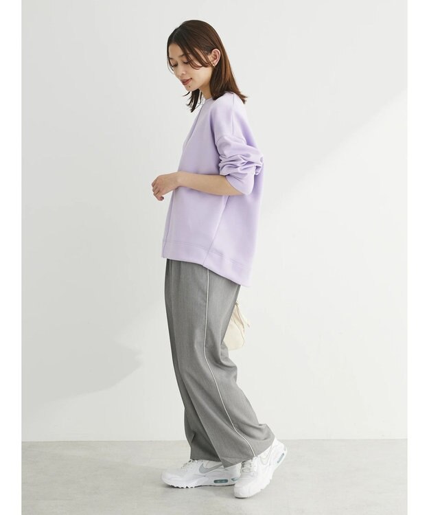 Green Parks パイピングサイドラインワイドパンツ Gray