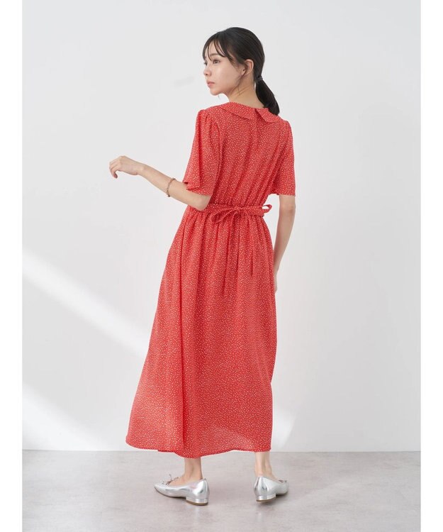 earth music&ecology ちょっとレトロなワンピース Red