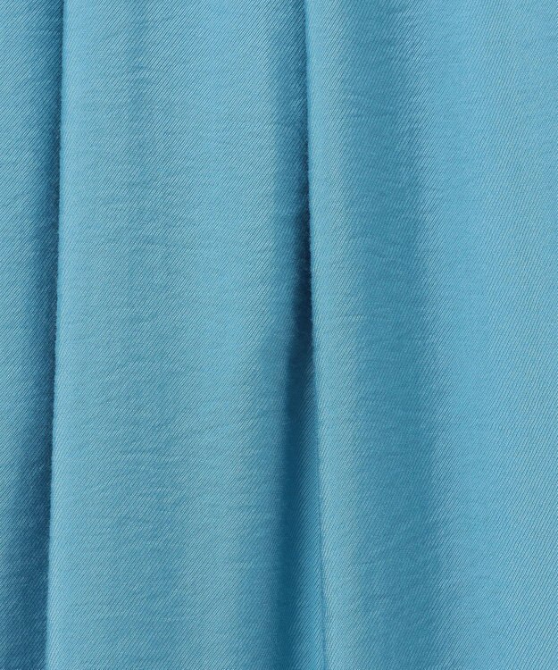 自由区 L 【ウエストゴム・洗える】エアリーツイルワイド パンツ ライトブルー