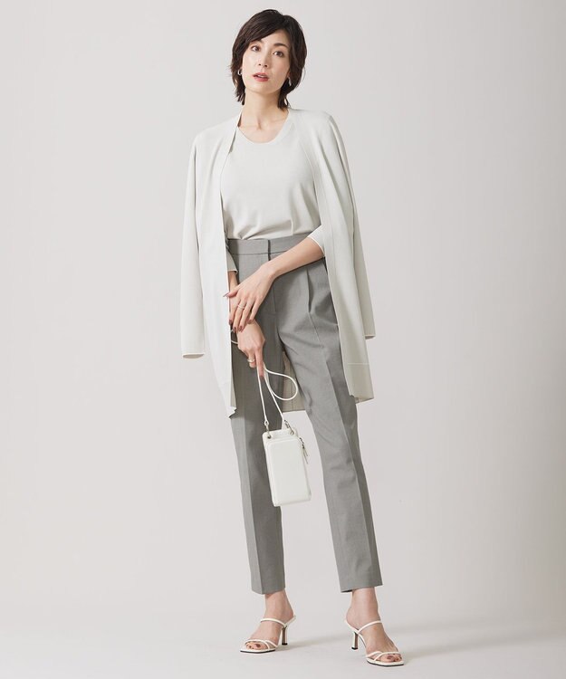 ICB 【洗える】 シンセティックフルニードル クルーネックプルオーバー トープ系