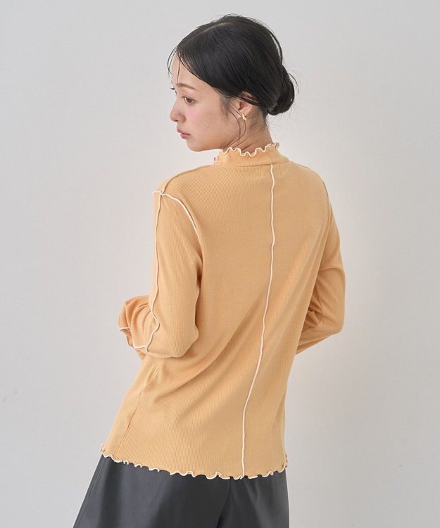 earth music&ecology メローハイネックプルオーバー Orange