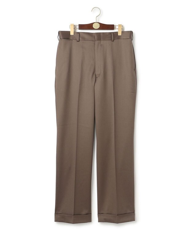 J.PRESS MEN 【J.PRESS ORIGINALS】Wool Satin Stretch New Piped Stem Slacks / Japan Made カーキ系