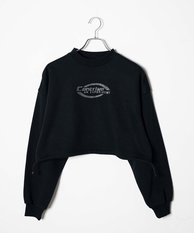 WEGO 裏起毛ドロストショートスウェット ブラック