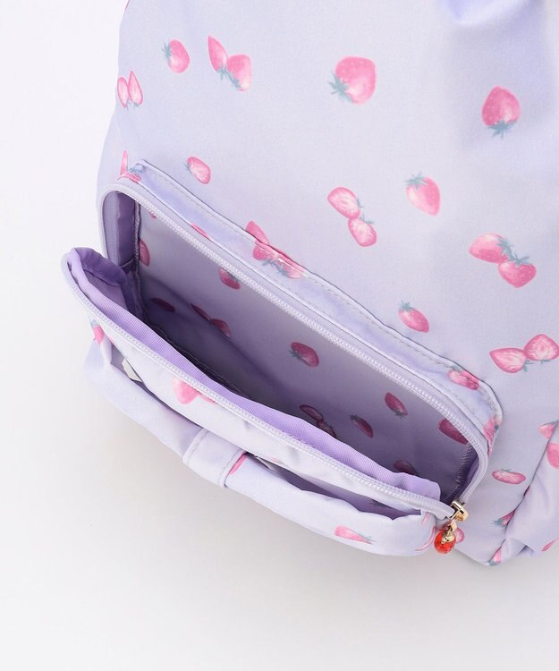ANY KIDS 【Strawberry Collection】【10L容量】いちご総柄リュック ラベンダー