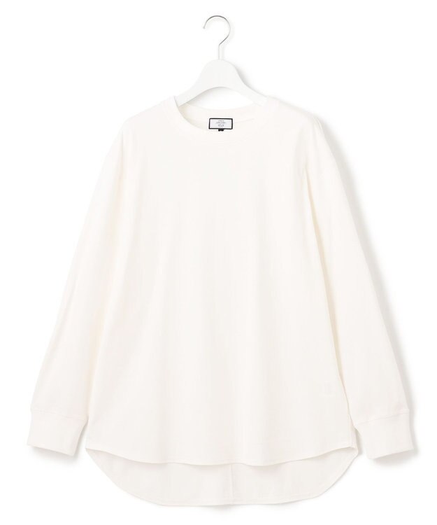 J.PRESS YORK STREET 【WOMEN】ラウンドヘム ロングスリーブTシャツ ホワイト系