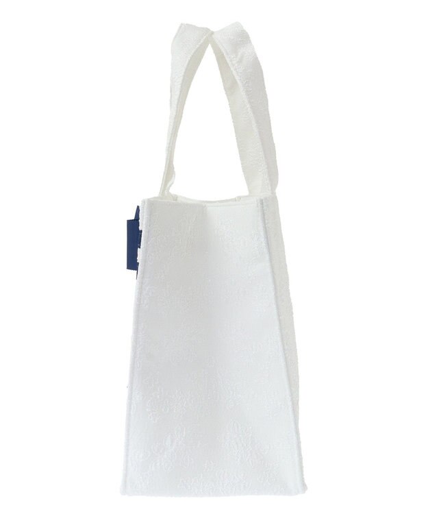 Maison de FLEUR ラインリボンジャカードスクエアトートバッグ White