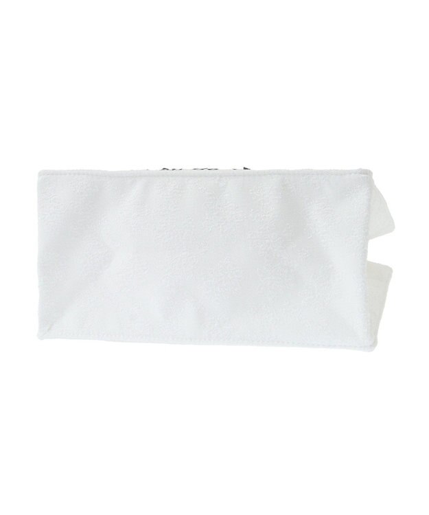 Maison de FLEUR ラインリボンジャカードスクエアトートバッグ White